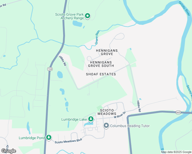 map of restaurants, bars, coffee shops, grocery stores, and more near 736 Hibbs Road in Lockbourne