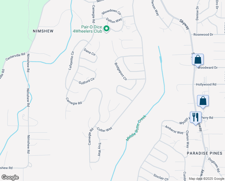map of restaurants, bars, coffee shops, grocery stores, and more near 14565 Asheville Drive in Magalia