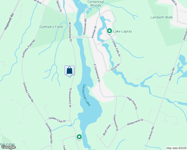 map of restaurants, bars, coffee shops, grocery stores, and more near 23 East Centennial Drive in Medford