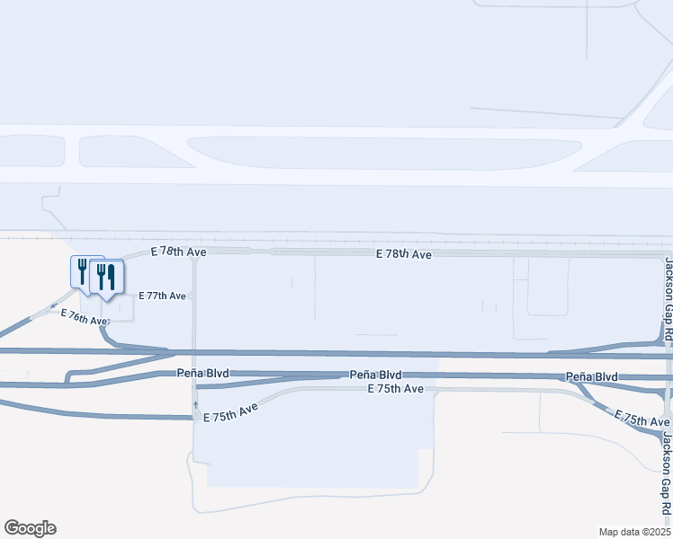 map of restaurants, bars, coffee shops, grocery stores, and more near 24000 East 78th Avenue in Denver