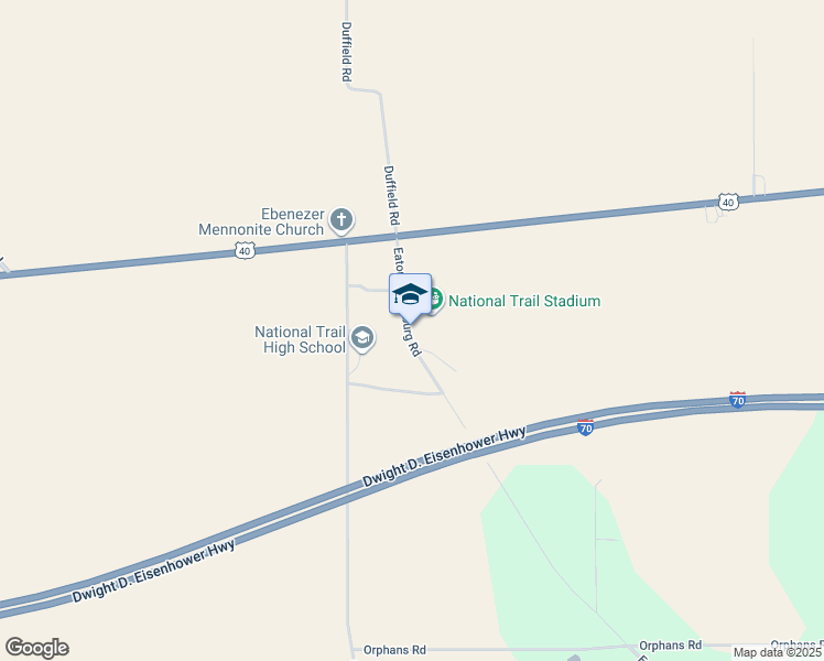 map of restaurants, bars, coffee shops, grocery stores, and more near 6940 Oxford Gettysburg Road in New Paris