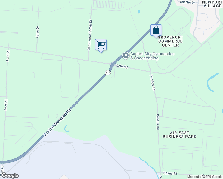 map of restaurants, bars, coffee shops, grocery stores, and more near 3461 Rohr Road in Groveport