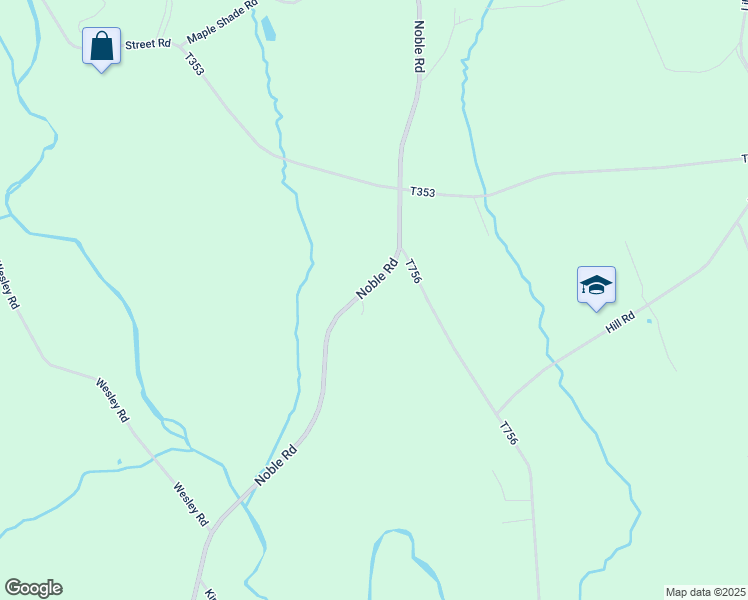 map of restaurants, bars, coffee shops, grocery stores, and more near 2190 Noble Road in Kirkwood