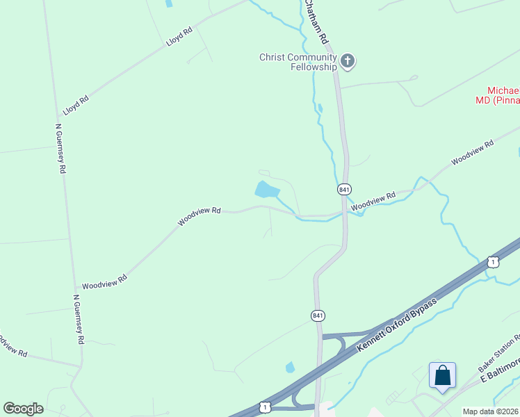 map of restaurants, bars, coffee shops, grocery stores, and more near 206 Woodview Road in West Grove