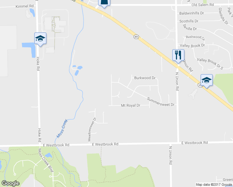 map of restaurants, bars, coffee shops, grocery stores, and more near 6355 Sterling Maple in Clayton