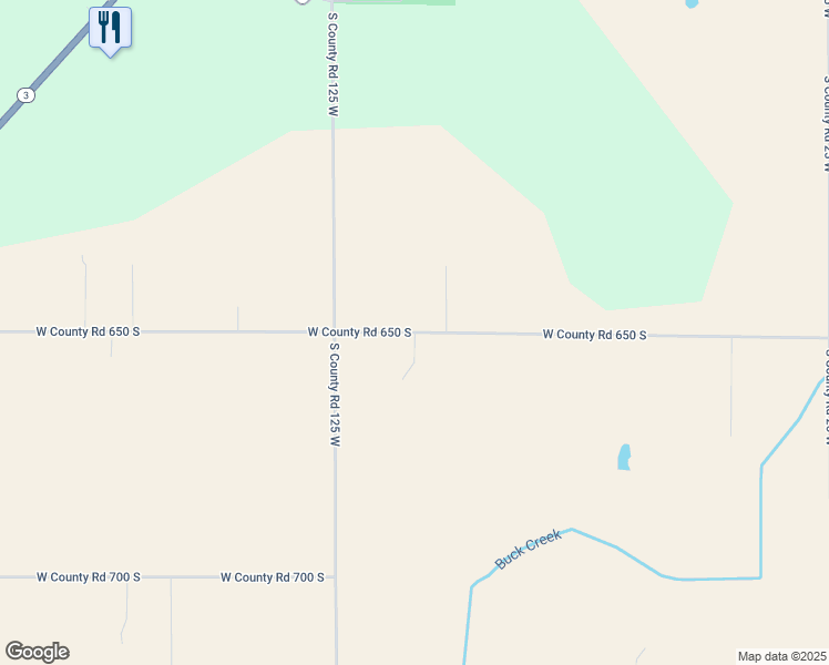 map of restaurants, bars, coffee shops, grocery stores, and more near 1080 West County Road 650 South in New Castle