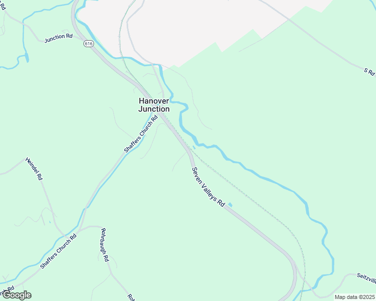 map of restaurants, bars, coffee shops, grocery stores, and more near Pennsylvania 616 in York County