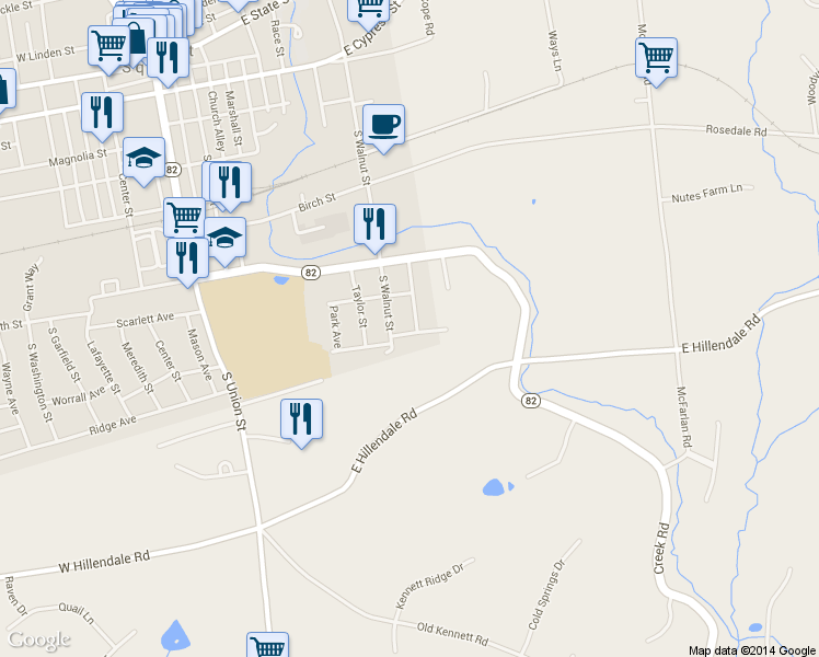 map of restaurants, bars, coffee shops, grocery stores, and more near 504 Southview Avenue in Kennett Square