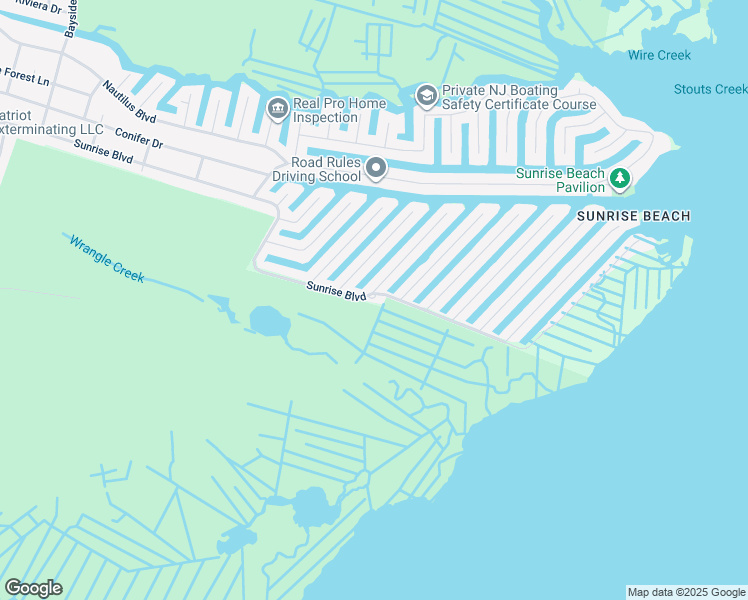 map of restaurants, bars, coffee shops, grocery stores, and more near 857 Sunrise Boulevard in Forked River