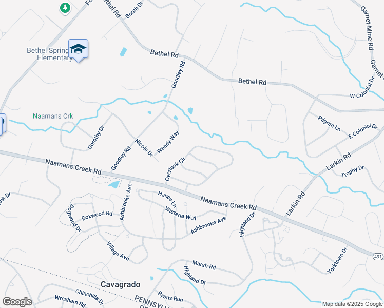 map of restaurants, bars, coffee shops, grocery stores, and more near 1 Forrest Hill Drive in Garnet Valley