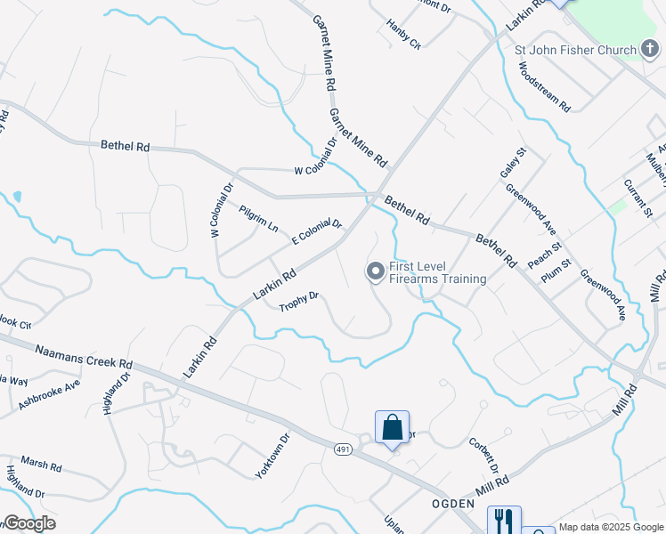map of restaurants, bars, coffee shops, grocery stores, and more near 4350 Kelly Avenue in Boothwyn