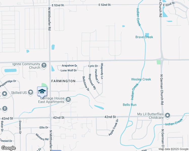 map of restaurants, bars, coffee shops, grocery stores, and more near 4431 Ringstead Way in Indianapolis