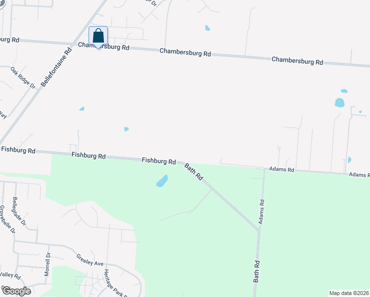 map of restaurants, bars, coffee shops, grocery stores, and more near 7117 Fishburg Road in Dayton