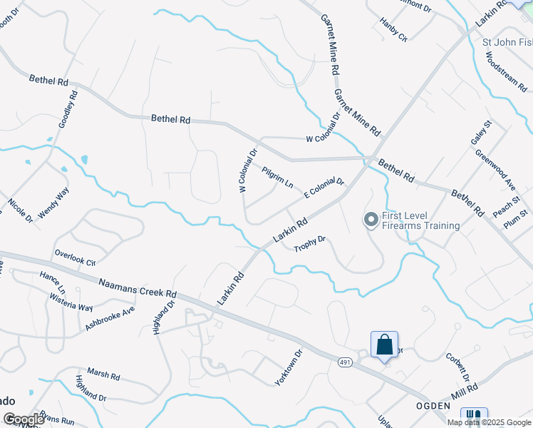 map of restaurants, bars, coffee shops, grocery stores, and more near 2640 East Colonial Drive in Boothwyn