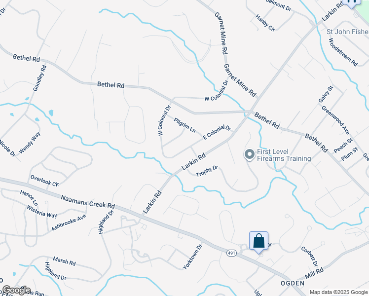 map of restaurants, bars, coffee shops, grocery stores, and more near 2640 East Colonial Drive in Boothwyn