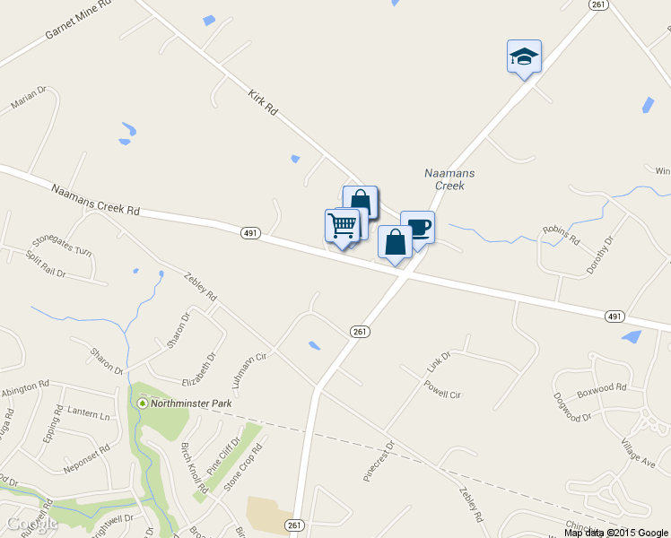 map of restaurants, bars, coffee shops, grocery stores, and more near 1359 Naamans Creek Road in Garnet Valley