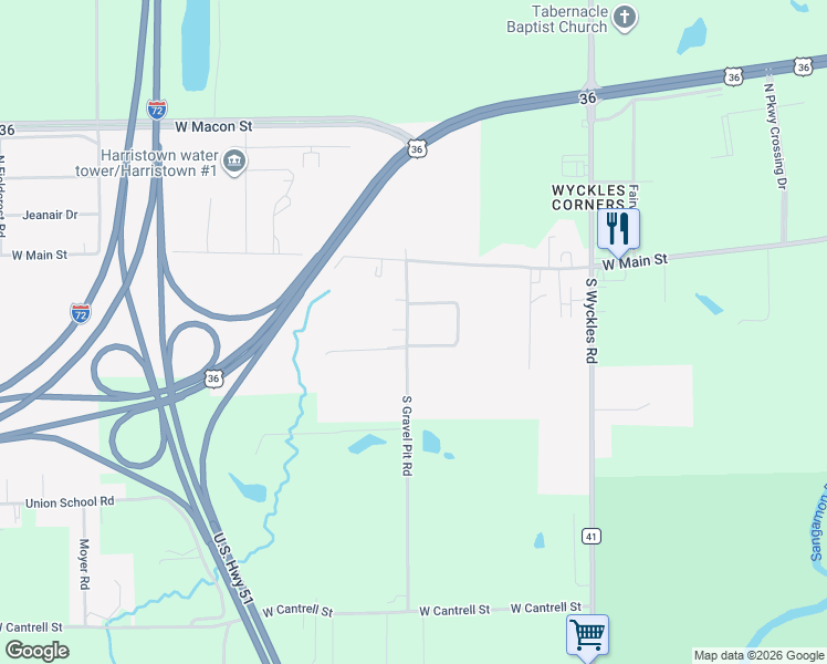 map of restaurants, bars, coffee shops, grocery stores, and more near 278 South Gravel Pit Road in Decatur