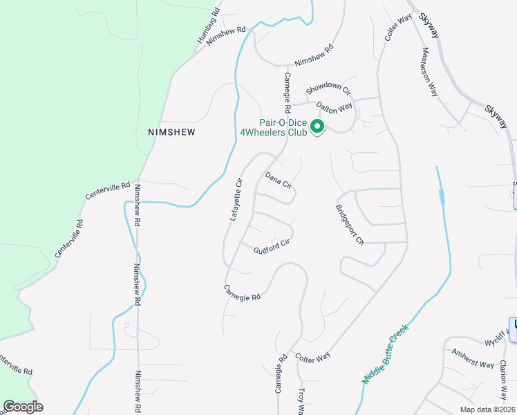 map of restaurants, bars, coffee shops, grocery stores, and more near 14654 Carnegie Road in Magalia