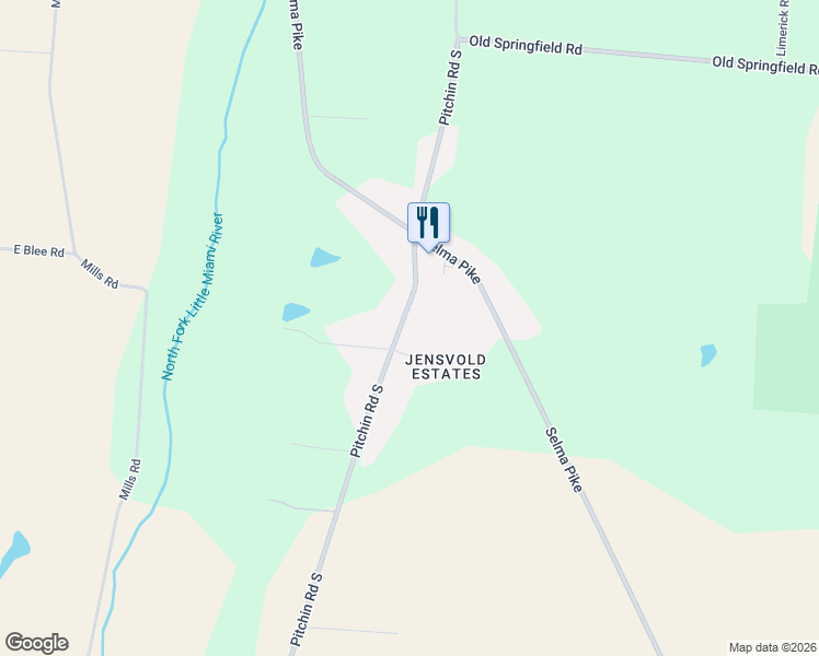 map of restaurants, bars, coffee shops, grocery stores, and more near 5584 Pitchin Road South in Springfield