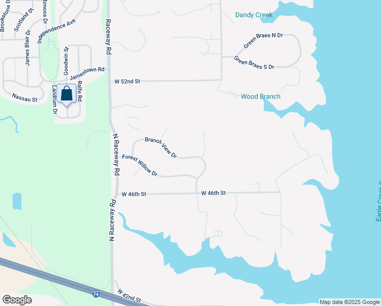 map of restaurants, bars, coffee shops, grocery stores, and more near 8914 Branch View Drive in Indianapolis