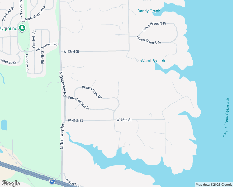 map of restaurants, bars, coffee shops, grocery stores, and more near 8914 Branch View Drive in Indianapolis