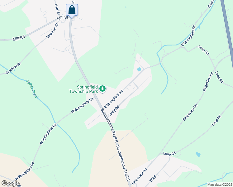 map of restaurants, bars, coffee shops, grocery stores, and more near 9350 East Springfield Road in Seven Valleys