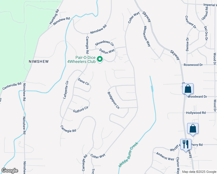 map of restaurants, bars, coffee shops, grocery stores, and more near 14693 Julliard Court in Magalia
