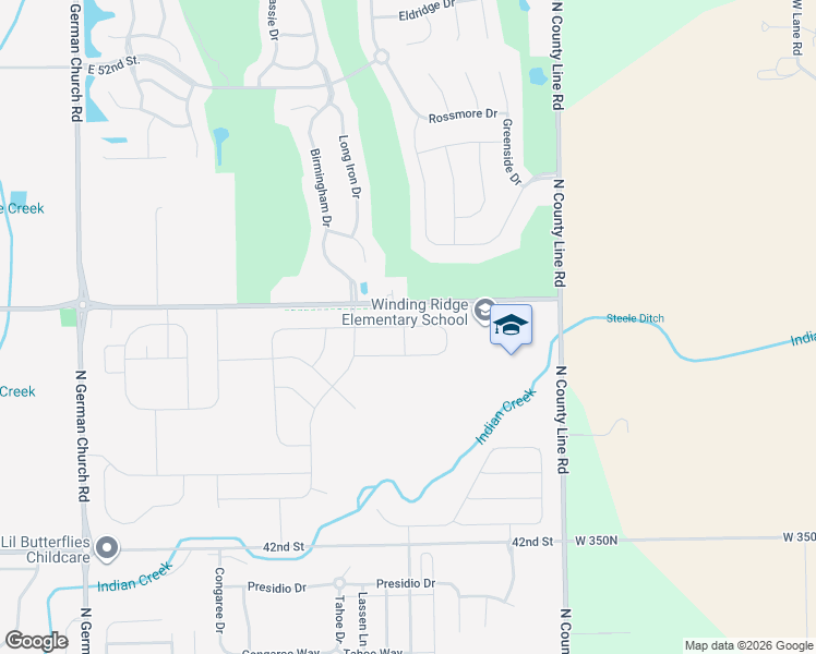 map of restaurants, bars, coffee shops, grocery stores, and more near 4552 North Carroll Road in Indianapolis