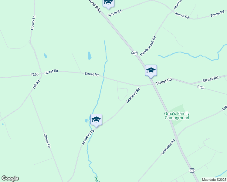 map of restaurants, bars, coffee shops, grocery stores, and more near 22 Railway Drive in Kirkwood