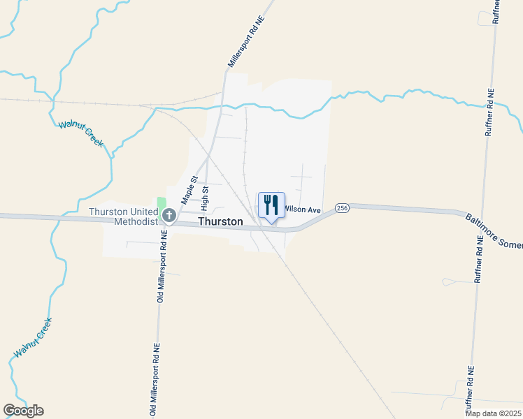 map of restaurants, bars, coffee shops, grocery stores, and more near 8096 Oak Street in Thurston