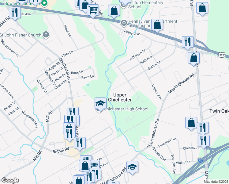 map of restaurants, bars, coffee shops, grocery stores, and more near 707 Dutton Street in Aston