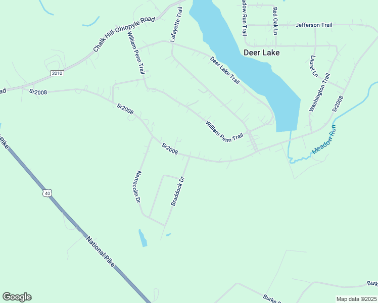 map of restaurants, bars, coffee shops, grocery stores, and more near 164 Old Mill Road in Ohiopyle