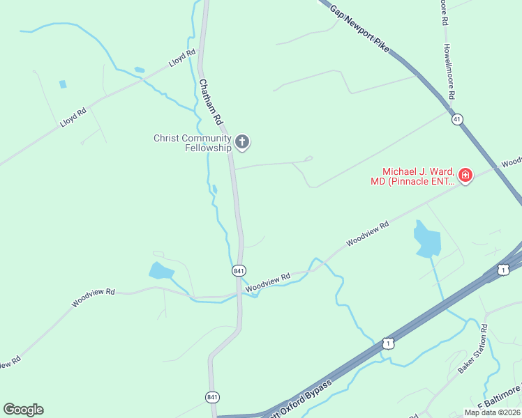 map of restaurants, bars, coffee shops, grocery stores, and more near 318 Chatham Road in West Grove