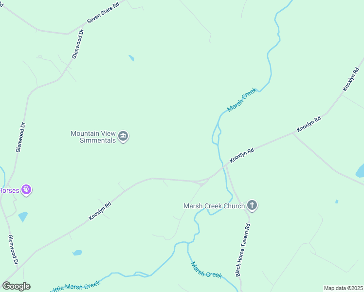 map of restaurants, bars, coffee shops, grocery stores, and more near 649 Knoxlyn Road in Gettysburg