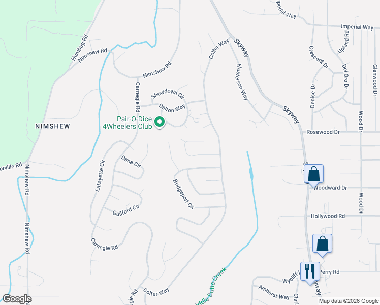map of restaurants, bars, coffee shops, grocery stores, and more near 6217 Kilgord Court in Magalia
