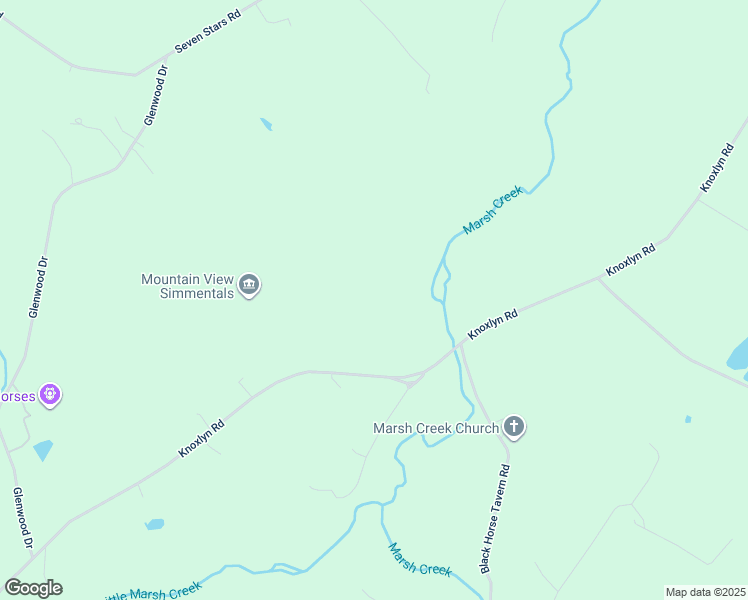 map of restaurants, bars, coffee shops, grocery stores, and more near 649 Knoxlyn Road in Gettysburg