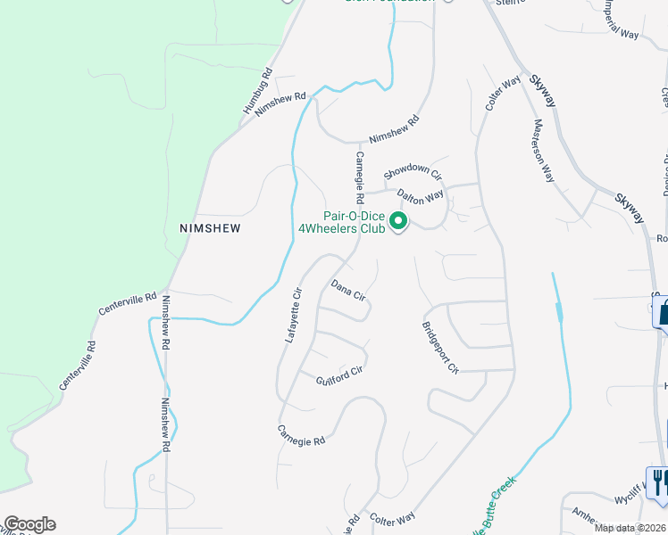 map of restaurants, bars, coffee shops, grocery stores, and more near 6126 Dana Circle in Magalia
