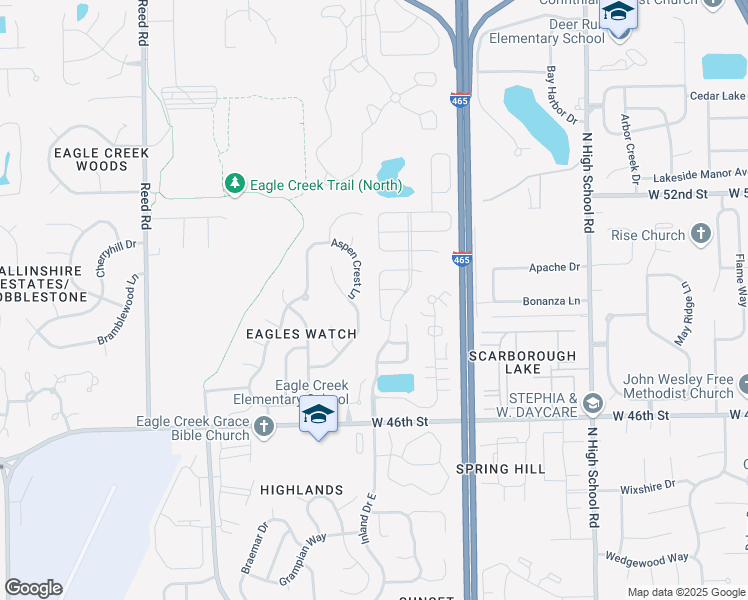 map of restaurants, bars, coffee shops, grocery stores, and more near 4926 Pembridge Drive in Indianapolis