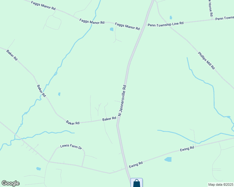 map of restaurants, bars, coffee shops, grocery stores, and more near 447 North Jennersville Road in Cochranville