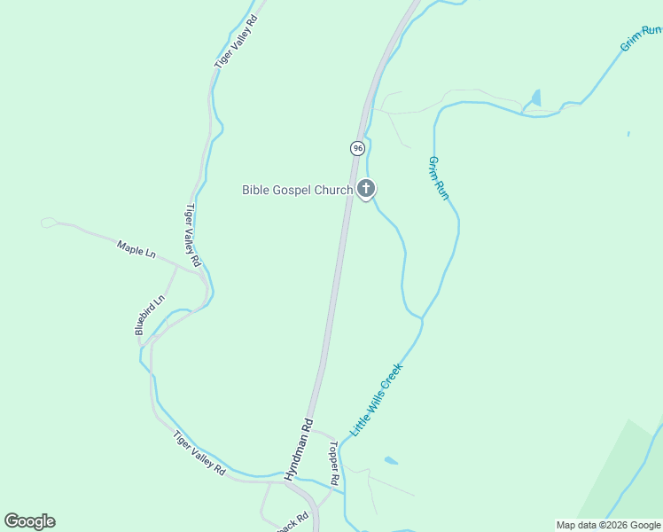 map of restaurants, bars, coffee shops, grocery stores, and more near 401 Gooseberry Road in Hyndman