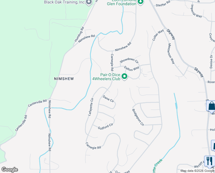 map of restaurants, bars, coffee shops, grocery stores, and more near 14711 Lafayette Circle in Magalia