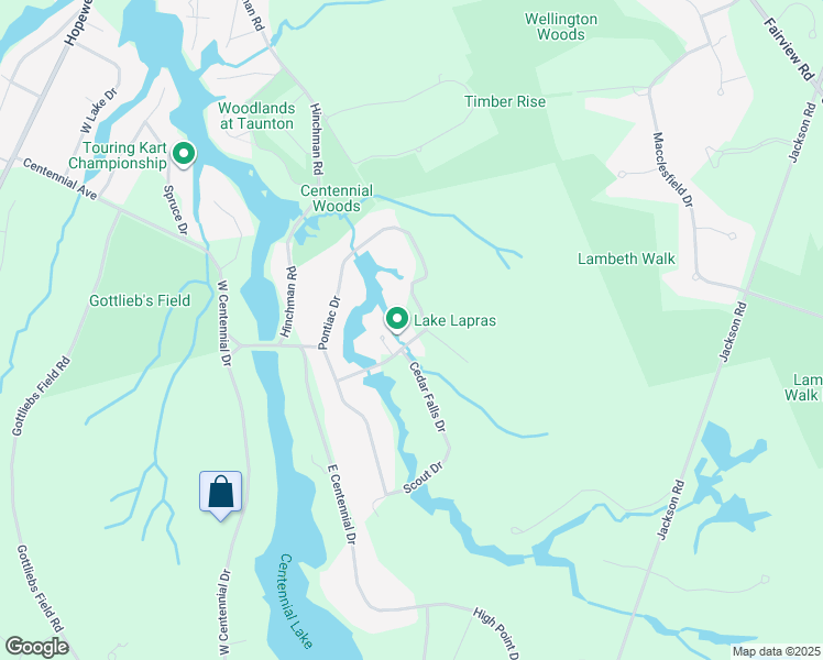 map of restaurants, bars, coffee shops, grocery stores, and more near 53 Watson Way in Medford