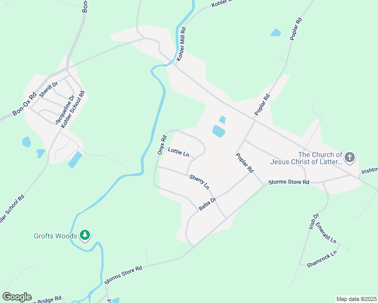 map of restaurants, bars, coffee shops, grocery stores, and more near 56 Lottie Lane in New Oxford