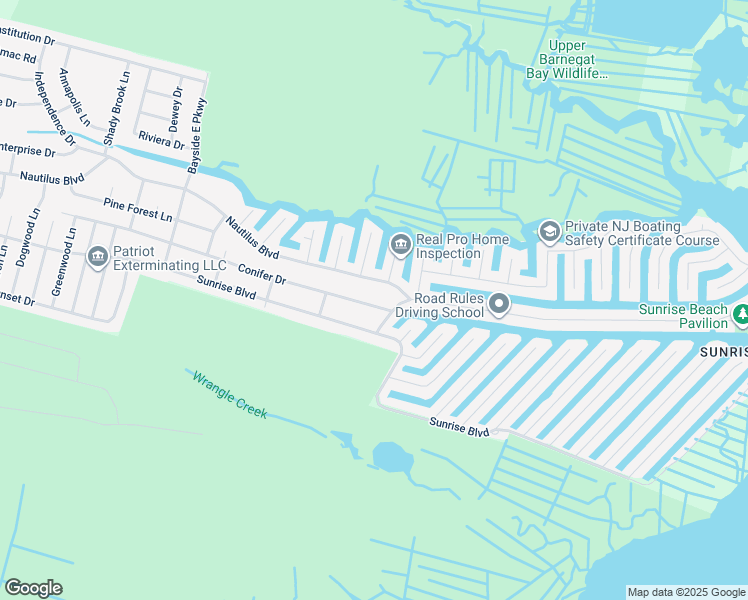 map of restaurants, bars, coffee shops, grocery stores, and more near 722 Conifer Drive in Lacey Township