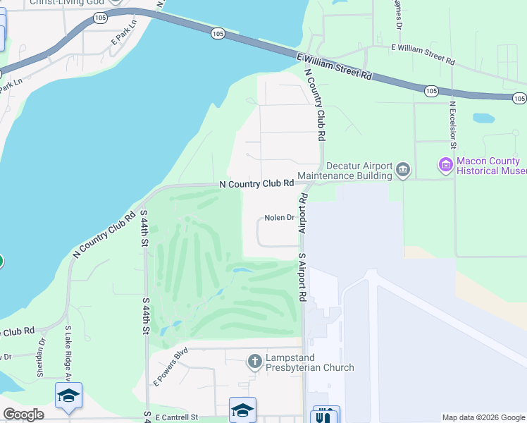 map of restaurants, bars, coffee shops, grocery stores, and more near 32 Nolen Drive in Decatur