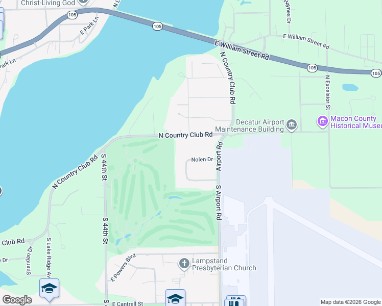 map of restaurants, bars, coffee shops, grocery stores, and more near 32 Nolen Drive in Decatur