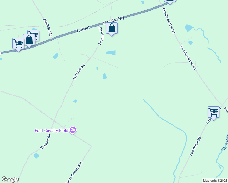 map of restaurants, bars, coffee shops, grocery stores, and more near 120 Hoffman Road in Gettysburg