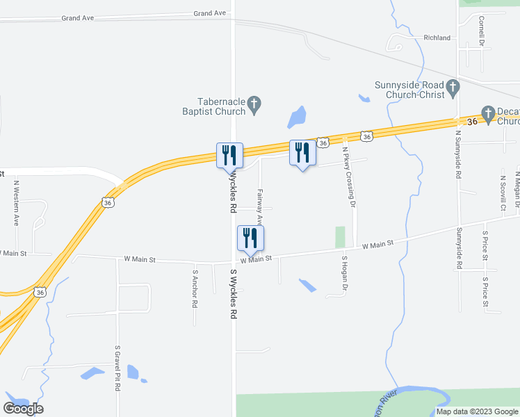 map of restaurants, bars, coffee shops, grocery stores, and more near 300 Fairway Avenue in Decatur