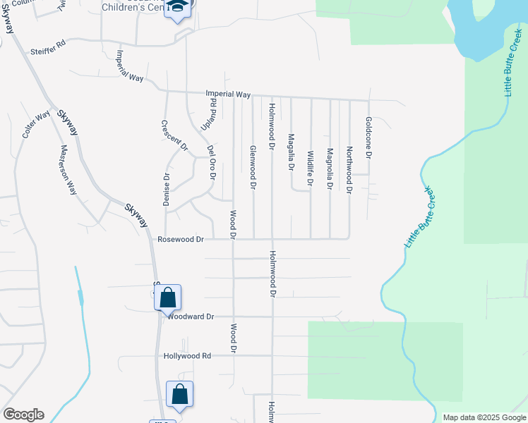 map of restaurants, bars, coffee shops, grocery stores, and more near 14733 Holmwood Drive in Magalia