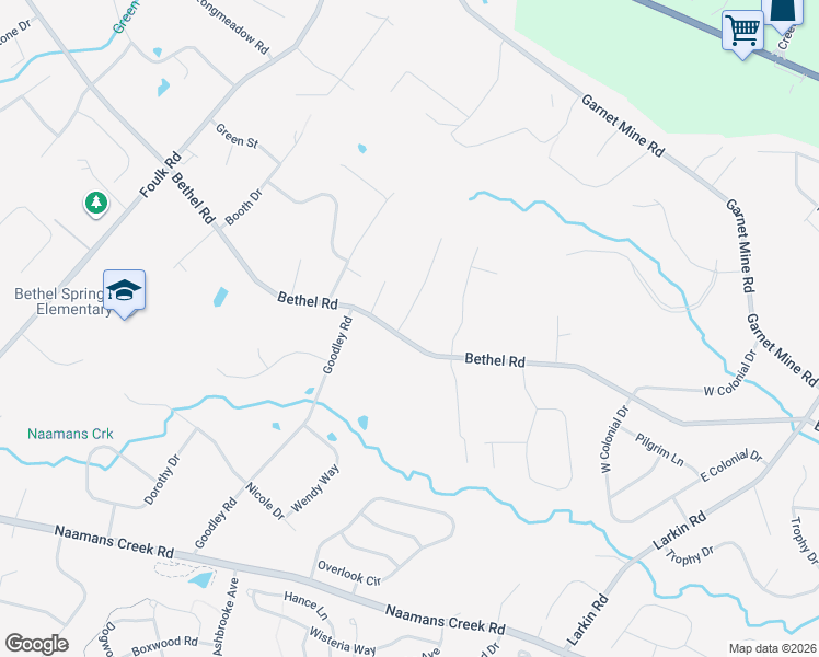 map of restaurants, bars, coffee shops, grocery stores, and more near 1644 Bethel Road in Garnet Valley
